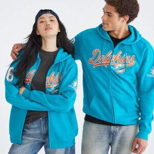 NWOT Miami Dolphins Script Full-Zip Hoodie by Aeropostale